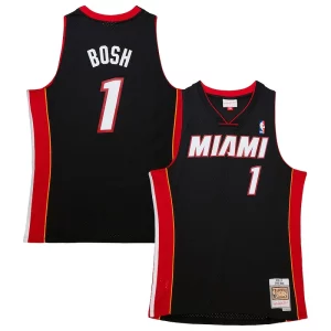 Versatile Cool Chris Bosh Miami Heat Hardwood Classics Swingman Jersey Black