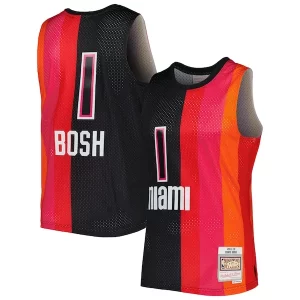 Splendido Elegante Chris Bosh Miami Heat Hardwood Classics 2011/12 Split Swingman Jersey Black/Red