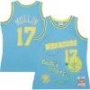 Ottimo Elegante Chris Mullin Golden State Warriors 1993/94 Swingman Sidewalk Sketch Jersey Light Blue