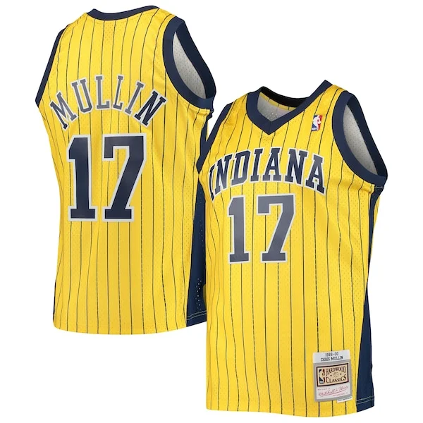 Trendy Chris Mullin Indiana Pacers 1999/00 Hardwood Classics Swingman Jersey Gold