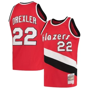 Raffinato Clyde Drexler Portland Trail Blazers 1983/84 Hardwood Classics Swingman Jersey Red