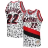 Bellissimo Meraviglioso Clyde Drexler Portland Trail Blazers 1991 92 Hardwood Classics Doodle Swingman Jersey White