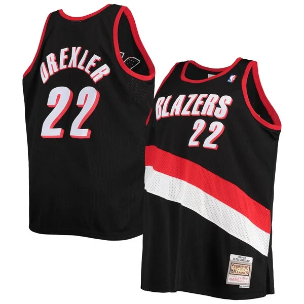 Resistente Sofisticato Classico Clyde Drexler Portland Trail Blazers 1991/92 Big & Tall Hardwood Classics Swingman Jersey Black