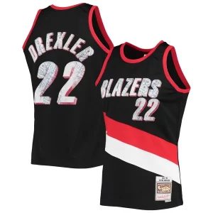 Elegante Prestigioso Pratico Clyde Drexler Portland Trail Blazers 1991/92 Hardwood Classics NBA 75th Anniversary Diamond Swingman Jersey Black