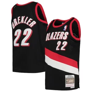 Fantastico Clyde Drexler Portland Trail Blazers Youth 1991/92 Hardwood Classics Swingman Jersey Black