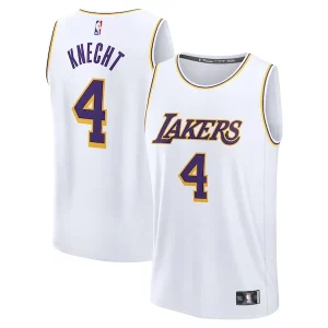 Incantevole Duraturo Lussuoso Dalton Knecht Los Angeles Lakers Fast Break Replica Player Jersey Association Edition White