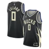 Splendido Incantevole Attraente Damian Lillard Milwaukee Bucks Jordan Brand Unisex Swingman Player Jersey Statement Edition Black