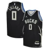 Comodo Stupendo Lussuoso Damian Lillard Milwaukee Bucks Jordan Brand Youth Swingman Jersey Statement Edition Black
