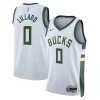 Robusto Lussuoso Damian Lillard Milwaukee Bucks Nike Unisex Fear The Deer Swingman Player Jersey Association Edition White
