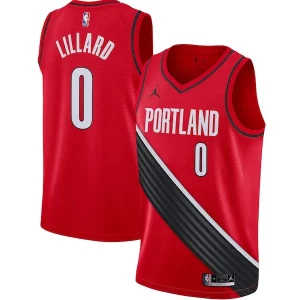 Fantastico Gorgeous Damian Lillard Portland Trail Blazers Jordan Brand 2020/21 Swingman Jersey Statement Edition Red