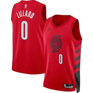 Lussuoso Gorgeous Damian Lillard Portland Trail Blazers Jordan Brand Unisex Swingman Jersey Statement Edition Red
