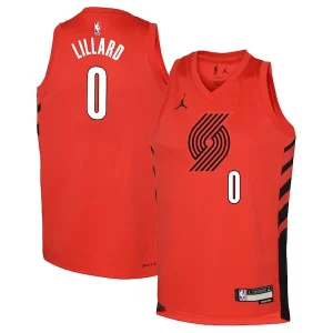 Accattivante Classico Ottimo Damian Lillard Portland Trail Blazers Jordan Brand Youth Swingman Jersey Statement Edition Red