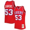 Lussuoso Cool Darryl Dawkins Philadelphia 76ers Hardwood Classics 1979/80 Swingman Jersey Red