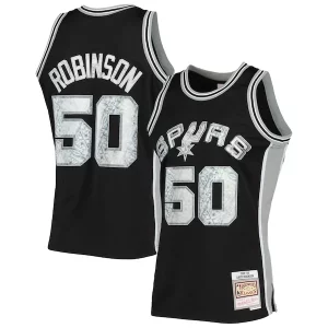 Splendido David Robinson San Antonio Spurs 1998/99 Hardwood Classics NBA 75th Anniversary Diamond Swingman Jersey Black