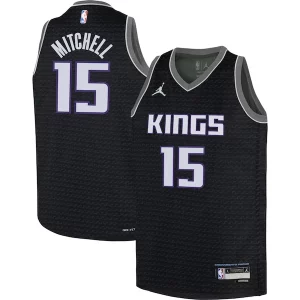 Robusto Comodo Gorgeous Davion Mitchell Sacramento Kings Jordan Brand Youth Swingman Jersey Statement Edition Black