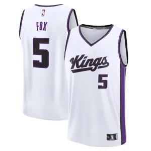 Delizioso Attraente Comodo De'Aaron Fox Sacramento Kings Fast Break Replica Player Jersey Association Edition White