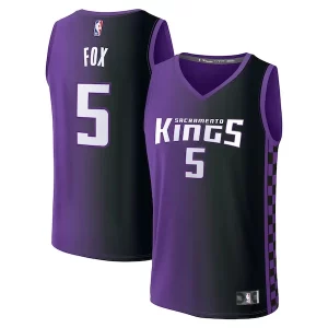 Robusto De'Aaron Fox Sacramento Kings Fast Break Replica Player Jersey Statement Edition Purple