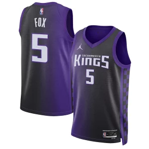 Fascinante De'Aaron Fox Sacramento Kings Jordan Brand Unisex Swingman Jersey Statement Edition Purple