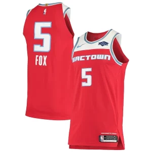 Gorgeous Meraviglioso Moderno De'Aaron Fox Sacramento Kings Nike Authentic Badge Jersey City Edition Red