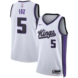 Trendy De'Aaron Fox Sacramento Kings Nike Unisex Swingman Jersey Association Edition White/Black