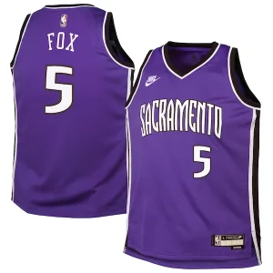 Lussuoso Versatile De'Aaron Fox Sacramento Kings Nike Youth 2024/25 Swingman Jersey Purple Classic Edition