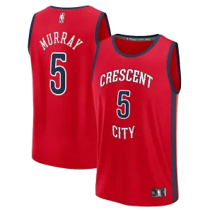 Fantastico Splendido Dejounte Murray New Orleans Pelicans Youth Fast Break Replica Player Jersey Statement Edition Red