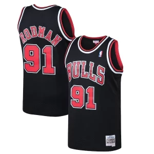 Accattivante Delizioso Dennis Rodman Chicago Bulls 1997/98 Hardwood Classics Swingman Jersey Black