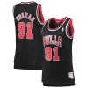 Gorgeous Dennis Rodman Chicago Bulls Women's Hardwood Classics Swingman Jersey Black
