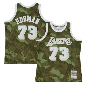 Accattivante Moderno Dennis Rodman Los Angeles Lakers Hardwood Classics 1998/99 Ghost Green Swingman Jersey Camo