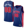 Incantevole Detroit Pistons Nike 2021/22 Diamond Swingman Custom Jersey Icon Edition Blue