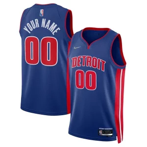 Incantevole Detroit Pistons Nike 2021/22 Diamond Swingman Custom Jersey Icon Edition Blue