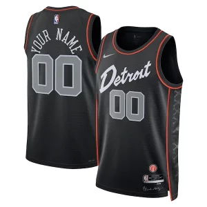 Splendido Detroit Pistons Nike Unisex 2023/24 Custom Swingman Jersey Black City Edition