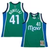 Versatile Dirk Nowitzki Dallas Mavericks 2004/05 Hardwood Classics Authentic Jersey Green