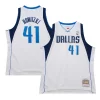 Raffinato Dirk Nowitzki Dallas Mavericks 2010/11 Hardwood Classics Swingman Jersey White