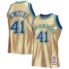 Fantastico Attraente Delizioso Dirk Nowitzki Dallas Mavericks 75th Anniversary 1998/99 Hardwood Classics Swingman Jersey Gold