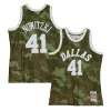 Duraturo Ottimo Dirk Nowitzki Dallas Mavericks Hardwood Classics 1998/99 Ghost Green Swingman Jersey Camo