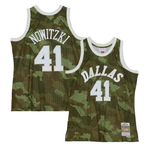 Duraturo Ottimo Dirk Nowitzki Dallas Mavericks Hardwood Classics 1998/99 Ghost Green Swingman Jersey Camo