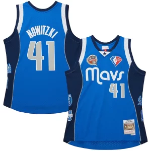 Attraente Delizioso Dirk Nowitzki Dallas Mavericks Unisex Hall of Fame Class of 2023 Throwback Swingman Jersey Blue