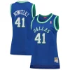 Splendido Dirk Nowitzki Dallas Mavericks Women's Hardwood Classics Swingman Jersey Blue