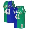 Comodo Dirk Nowitzki Dirk Nowitzki Hardwood Classics 1998/2019 Split Swingman Jersey Blue/Green