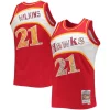 Versatile Splendido Dominique Wilkins Atlanta Hawks 1986/87 Hardwood Classics NBA 75th Anniversary Diamond Swingman Jersey Red