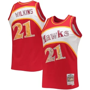 Versatile Splendido Dominique Wilkins Atlanta Hawks 1986/87 Hardwood Classics NBA 75th Anniversary Diamond Swingman Jersey Red