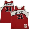 Accattivante Cool Magnifico Dominique Wilkins Atlanta Hawks 1986/87 Hardwood Classics Off Court Swingman Jersey Red