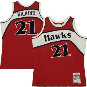 Accattivante Cool Magnifico Dominique Wilkins Atlanta Hawks 1986/87 Hardwood Classics Off Court Swingman Jersey Red