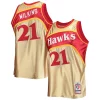 Classico Dominique Wilkins Atlanta Hawks 75th Anniversary 1986/87 Hardwood Classics Swingman Jersey Gold