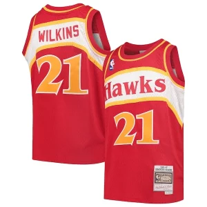 Bellissimo Carino Ottimo Dominique Wilkins Atlanta Hawks Youth 1986/87 Hardwood Classics Swingman Throwback Jersey Red