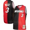 Splendido Dwyane Wade Miami Heat Big & Tall Hardwood Classics 2005/06 Split Swingman Jersey Black/Red