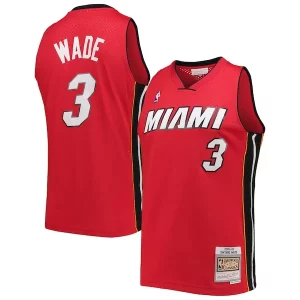 Raffinato Dwyane Wade Miami Heat Hardwood Classics Swingman Jersey Red