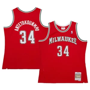 Attraente Lussuoso Cool Giannis Antetokounmpo Milwaukee Bucks 2014/15 Hardwood Classics Swingman Jersey Red