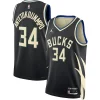 Lussuoso Fascinante Giannis Antetokounmpo Milwaukee Bucks Jordan Brand Unisex Swingman Jersey Statement Edition Black